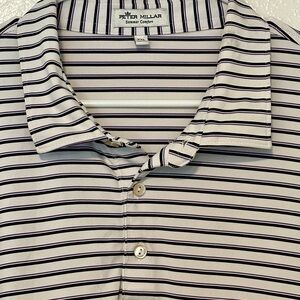 Peter Millar Summer Comfort Polo Shirt XXL Striped Performance Golf Stretch